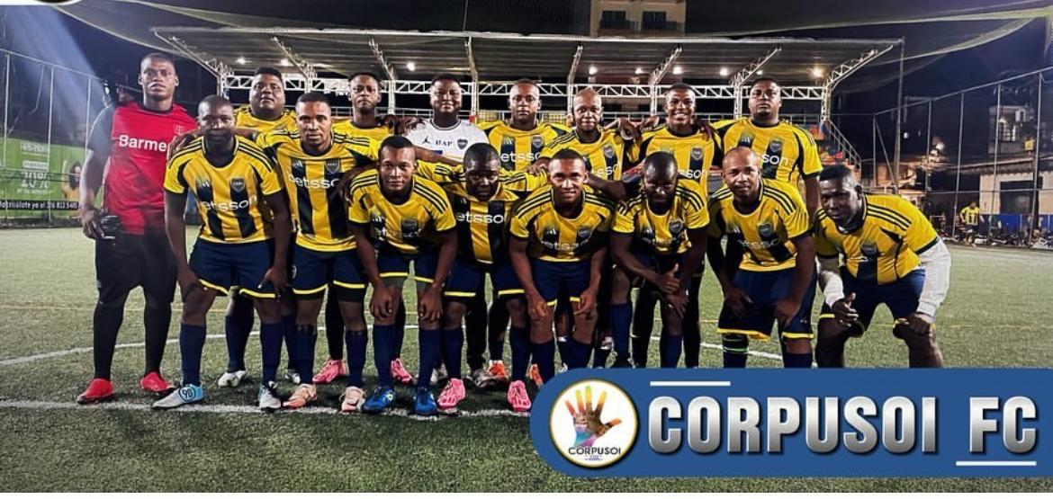 Equipo CORPUSOI en el Primer Torneo de Fútbol Liga Chipichipi, barrio San Vicente, Quibdó