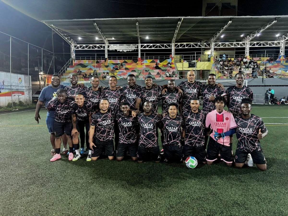 Equipo CORPUSOI en el Segundo Torneo de Fútbol Liga Chipichipi, barrio San Vicente, Quibdó